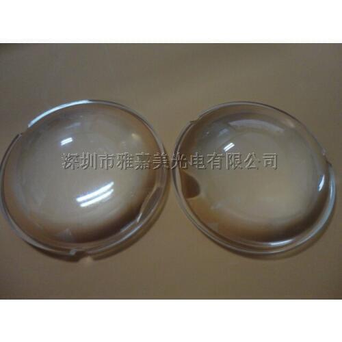 Optical glass lens Diameter 75MM With two notches plano convex lens, High power LED lens