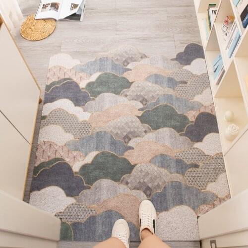 Simple Silk Loop Entrance Floor Mat Carpet Home Hallway Door Mat Anti-slip Mat Living Room Mat Custom Can Be Cut Door Mat Carpet
