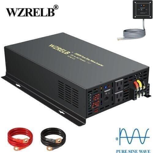 Wired Controller Pure Sine Wave Inverter 3000W 24V to 220V Solar Inverter Power 12V/48V/96V/110V DC to AC 120V/230V/240V Convert