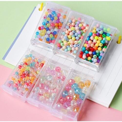 10g mixed color colorful beads series acrylic loose beads DIY hand-made beading material
