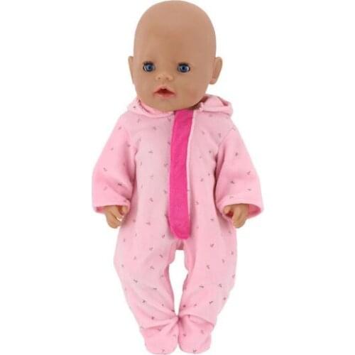 Pink Jumpsuit Doll Clothes Fit For 43cm baby Doll clothes reborn Doll Accessories