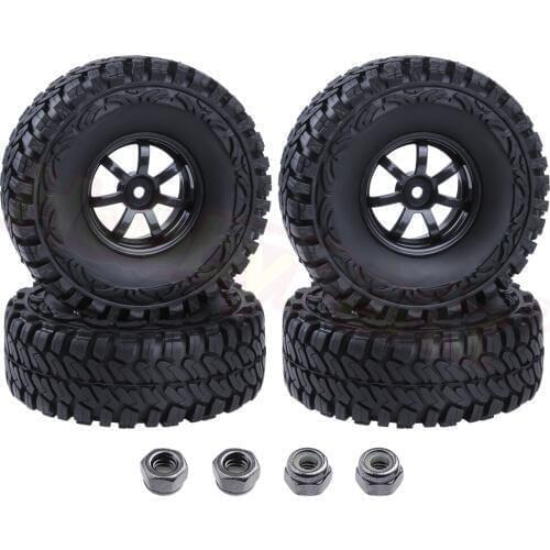 4pcs 1.9" Tires Tyres & Wheels Rims with Foam insterts for 1/10 RC Crawler Car Axial SCX10 Traxxas TRX4 RC4WD Parts