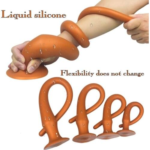 Super Long Butt Plug Silicone Big Anal Dilator Stretcher Homme Ananal Buttplug Dildo Vaginal Plugs Adult Sex Toys For Men Woman