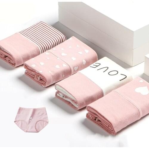 4Pcs/Set Panties Women Cotton High Waist Slimming Underwear Girls Seamless Briefs Sexy Female Breathable Lingerie Plus Size 5XL