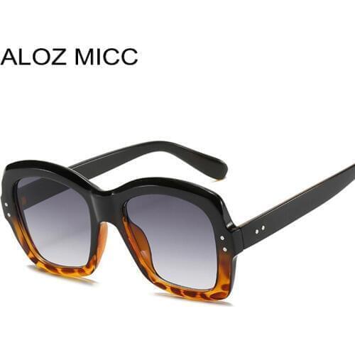 Vintage Square Sunglasses Women Brand Designer Retro Rivets Sun Glasses For Men Women Black Leopard Gray Female Eyeglass Gafas