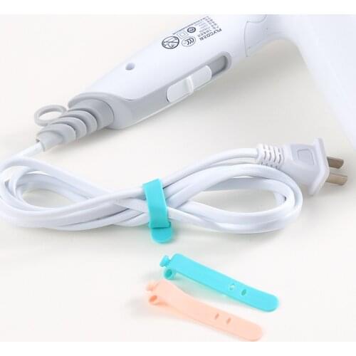 4 Piece Earphone Clip Charger Organizer Multipurpose Desktop Phone Cable Winder Management Wire Cord Fixer Silicone Holder