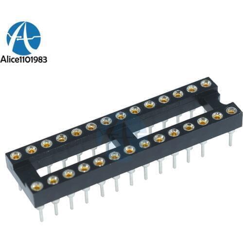 10PCS 28 Pin 28pin DIP SIP Round IC Sockets Adaptor Solder Type Narrow Type Scoket DIY Kit
