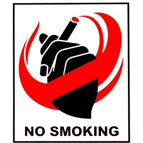 11cm * 14cm Cigarettes In Hand No Smoking Colorful Car Stickers Pvc Personality Fashion Auto Windows Beautiful Decals Decorate