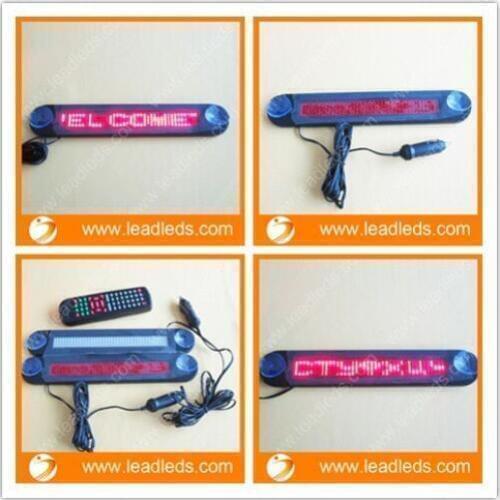 4pcs/lot Free shipping led car advertising display board for car 7x40 pixels with remote control