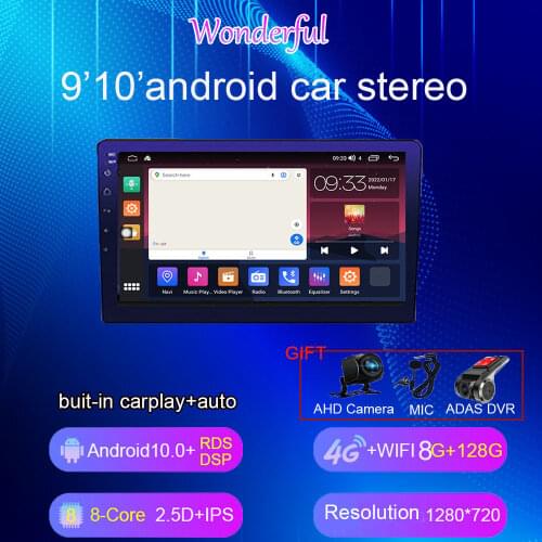 Uis7862 8cores 6+128G With Fan 2din Android 10 Car radio 5G WIFI Carplay& Android auto GPS DSP Multimedia Player WIFI Bluetooth