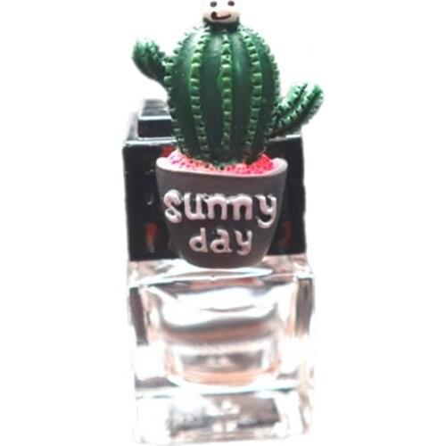 Car Aromatherapy Clip Cactus Potted Shape Fresh Fragrance Resin Auto Perfume Diffuser Aromas Bottle for Car