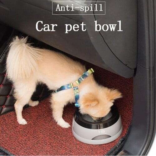 Pet Cat Dog Car Bowls Anti-splash Anti-slip Not Wetting Mouth Drinking Water Food Bowl Pet Traveling Bowls Float Dog Accessories