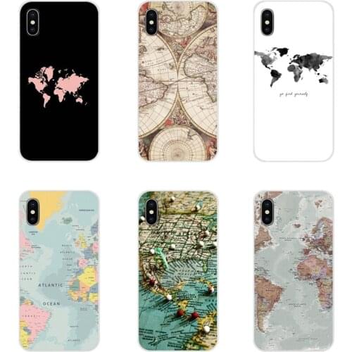 World Map Travel Plans Accessories Phone Cases Covers For Xiaomi Redmi Note 3 4 5 6 7 8 Pro Mi Max Mix 2 3 2S Pocophone F1