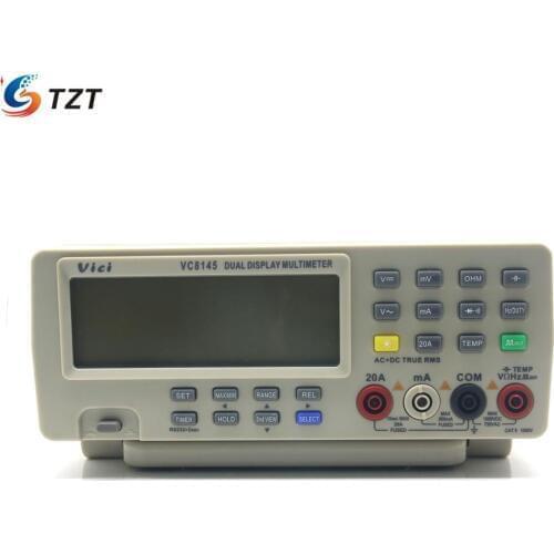 TZT Vici VICHY VC8145 DMM Digital Bench Multimeter Temperature Meter Tester PC Analog 80000 Counts Analog Bar Graph