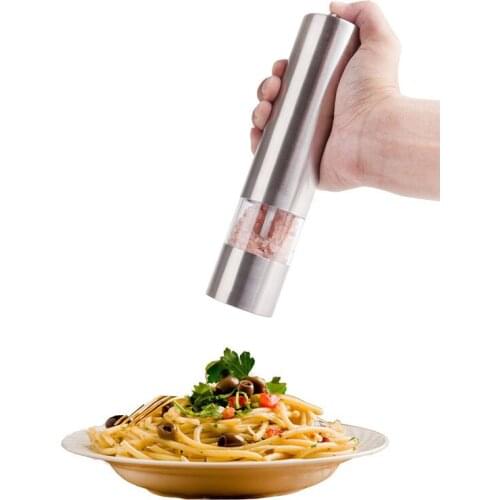 One-handed Electric Grinder Stainless Steel Multi-function Pepper Mill Grinder Sea Salt Grinder Kitchen Supplies Spice Grinder