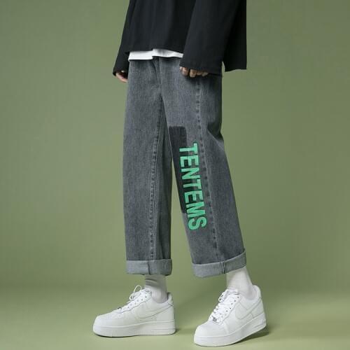 GlacialWhale Mens Jeans Men Fashion New Denim Pants Straight Baggy Japanese Streetwear Korean Style Trousers Black Jeans For Men