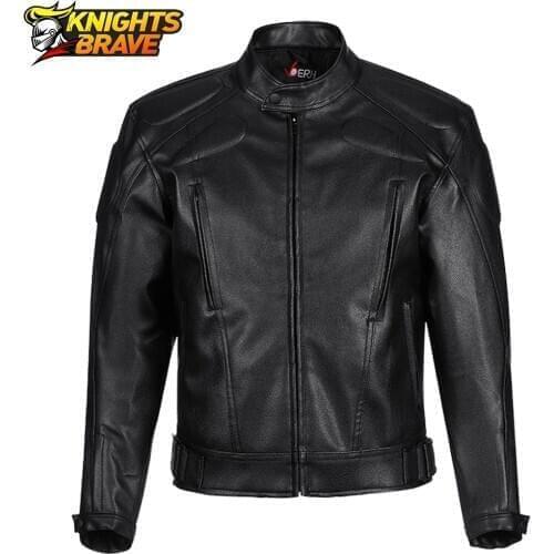 PU Motorcycle Jacket Men Winter Waterproof Motorbike Riding Jacket Motocross Jacket Motorcycle Protection Chaqueta Moto Hombre