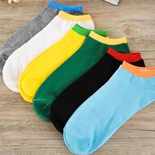 1 Pairs Summer Men Candy Color Sports Socks Breathable Ankle Socks For Female Low Cut Sock High Quality D0368