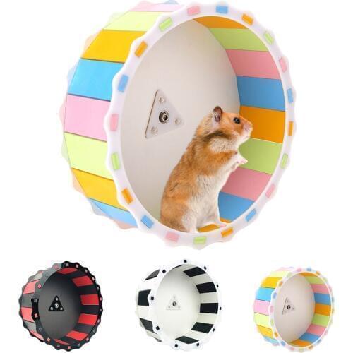 Small Pets Guinea Pig Hamster Wheel Silent roller Running Sports Round Wheel Hamster Cage Accessories Exercise Wheel for Pet Toy