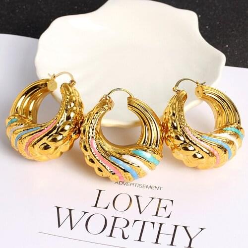 Fashion Jewelry Fashion Copper Big Set Earrings Pendent For women Party Anniversary Gift Trendy