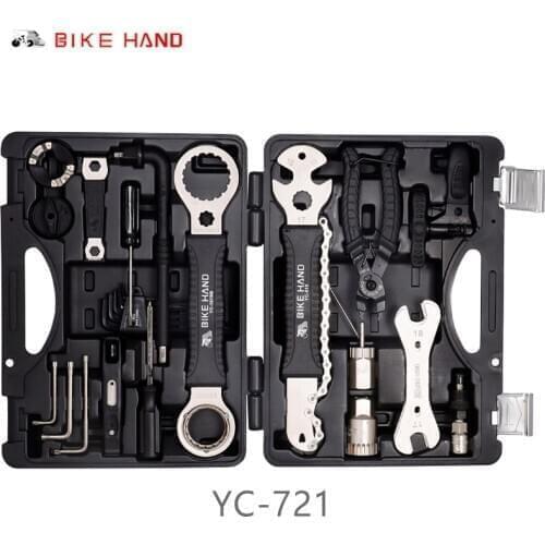 BIKEHAND Bicycle Repair Tools Kit Bike Tire Repair Box Set Multi Mtb Tire Chain Repair Tools Spoke Wrench Kit Hex Screwdriver