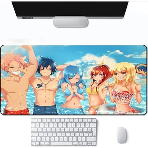 Desk Pad Mouse Gamer Gaming Custom Varmilo Keyboard Speed Fairy Tail Table Pads Pink Keyboards Accessories For Mausepad Xxl Mat