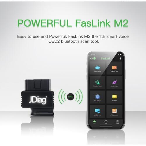 OBD2 Code Reader OBD Scanner FasLink M2 Phone Bluetooth 4.0 Diagnostic Tool PK OBDLINK for iPhone Android