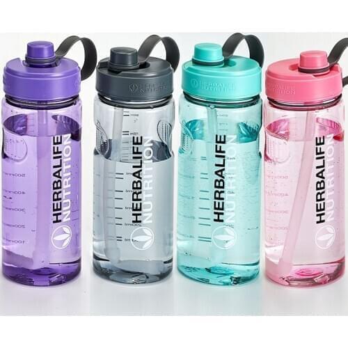 Outlet Wholesale Pirce 1000ml Herbalife Nutrition Plastic Sports Water bottle with Straw