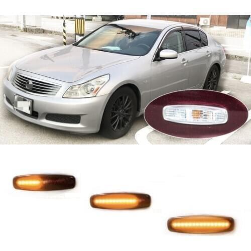 Fit for Nissan Fuga MK1 Y50 Murano MK2 Z51 Pathfinder MK4 R52 Skyline V36 Lamp Dynamic LED Indicator Side Marker Signal Light