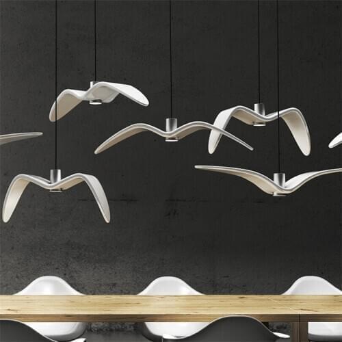 Simple Bird lamp LED pendant lights Hotel Hall Club Deco Lamps Seagull Stair Chandelier Restaurant Light Hanging for Living Room