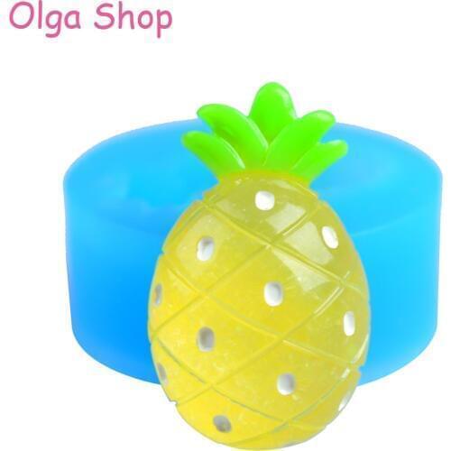 25mm SYL070 Pineapple Silicone Mold Fruit Mold Sugarcraft Food Safe Gum Paste Candy Chocolate Jewelry Soap Mould