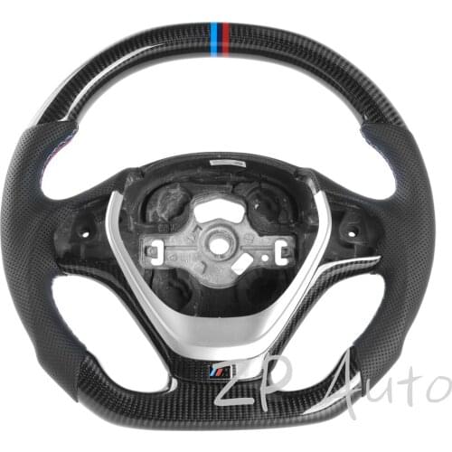 Carbon Fiber and Perforated Leather for BMW 3 Series F30 2013-2018 Steering Wheel with Customized Trim