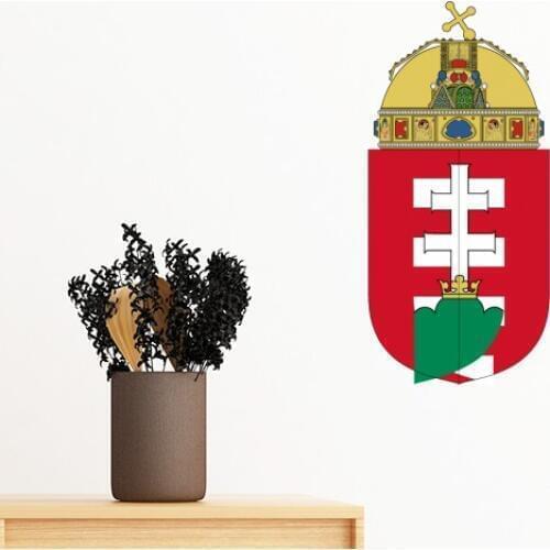 Hungary Europe National Emblem Removable Wall Sticker Art Decals Mural DIY Wallpaper for Room Decal