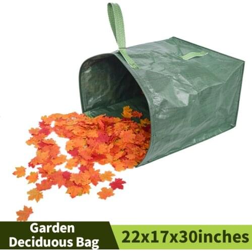 High Capacity Lawn Garden Deciduous Bag Green Bottle Mouth Garbage Bag Handrail Yard Waste Bins Dustpan For Collecting Leaves