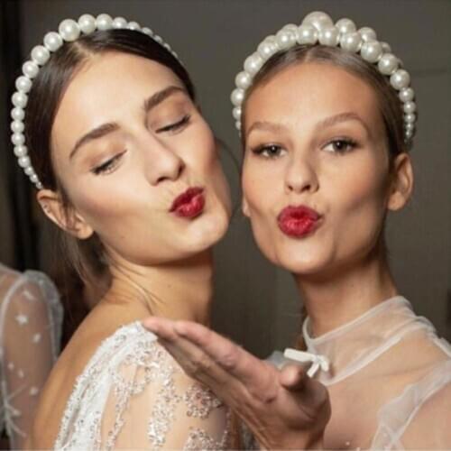 Simulated Pearl Hair Clips Headbands Womens Hair Accessories Elegant Korean Pearls Hair Barrettes Geometric Hairpins for Bride