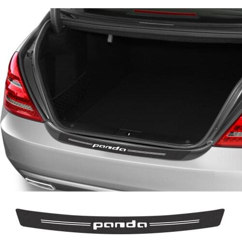 Carbon Fiber Protection Car Trunk Guard Trunk Tail Lip Stickers For Fiat Panda Auto Rear Bumper Decals Car Styling Accessories