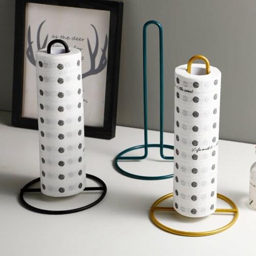 Iron Desktop Roll Paper Rack Nordic Style Storage Rack Simple Restaurant Living Room Toilet Tissue Stand Holder 2021
