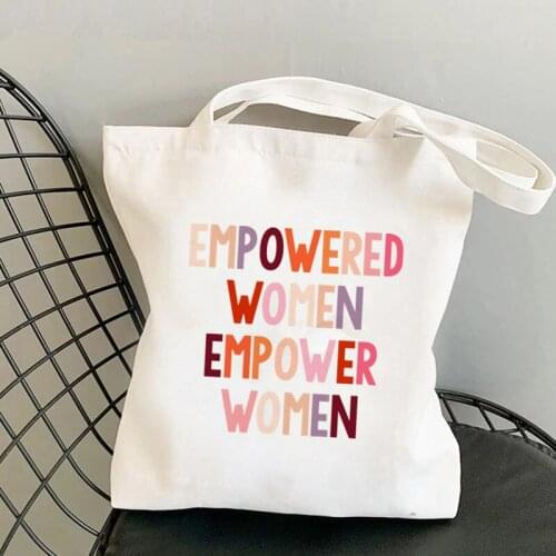 Shopper Girl Power empowered women empower women Bag Harajuku women Shopping Bag Canvas Shopper Bag girl handbag Tote Lady Bag