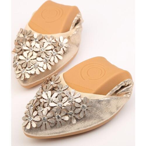 New wild shallow mouth flat shoes fashion comfortable three-dimensional flower lazy shoes egg roll womens shoes