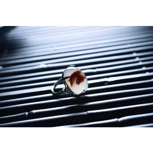 100% Natural south red agate ring with 925 sterling silver resizable rings brand jade jewelry add certificate 13*16mm