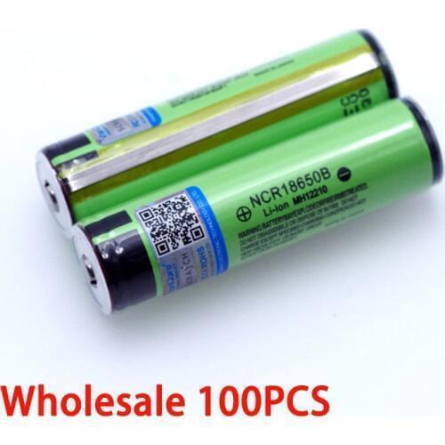 100price wholesale Original 18650 NCR18650B 3400mAh Rechargeable Li-lon battery with 3.7V PCB