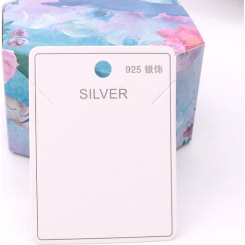 100Pcs/lot 6x8cm White Paper Jewelry Display Necklace Cards Favor Label Tag For Jewelry Making Diy Accessories Wholesale