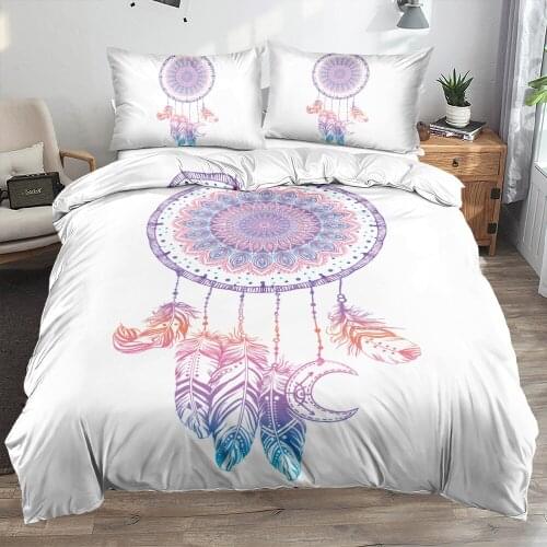 3D White Bohemian Custom Design Duvet Covers Sets Bedding Bags Linens Bed Set Pillow Shames King Queen Full Twin Size Beddings
