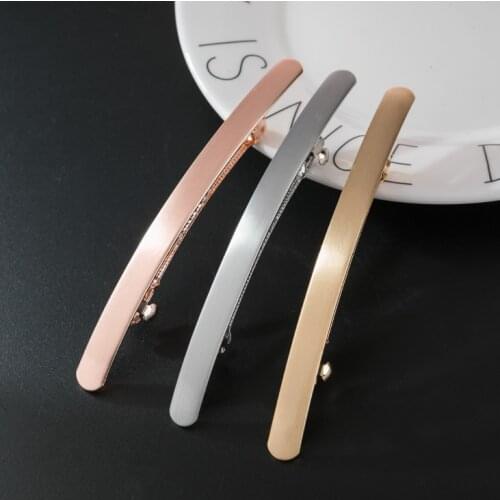 Automatic Women Lady French Metal Barrette Party Hair Clip Hairpin