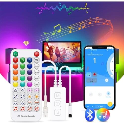 Music APP Bluetooth Controller For RGBIC ws2811 ws2812b LED Strip Lights Controller Dream color Music Sync Modes DC5V-24V