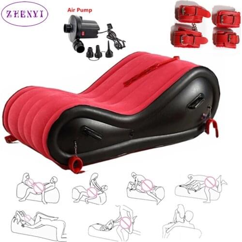 Sex Love Sofa Inflatable Sex Pliow Bed Chair Furniture Toys for Couples Two Adult 18+ Love BDSM Games Erotic Supplies Shop