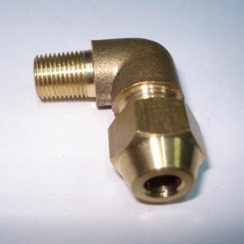 Flare Tube OD 8mm x 3/8" BSP Male Elbow Brass Flare Male Connector Tube Pneumatic Fitting with Short Flare Nut