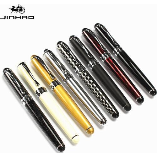 Jinhao 0.7mm Luxury Metal Iridium Roller Ball Pen High Quality Ballpoint Pens Office Supplies Student Writing Gift