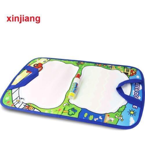 Water Drawing Book Foldable Coloring Writing Board & 1 Magic Pen Water Drawing Bag Mat Coloring Educational Toys For Kids