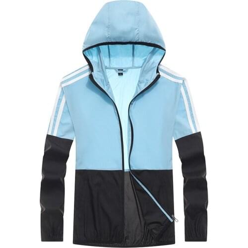 Oversized Jacket Men Hip Hop Streetwear Hooded Jacket Sun Protection Breathable Outwear Patchwork Zipper Coat Casaco Masculino